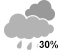 Chance of drizzle or rain (30%)
